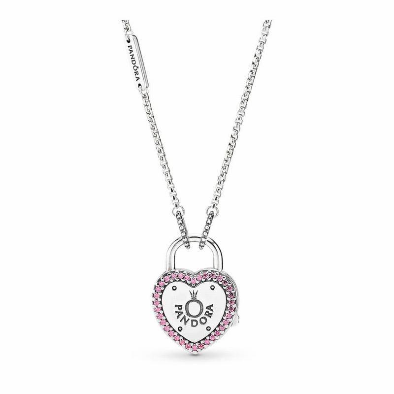 Pandora Lock Your Promise Necklace NZ, Sterling Silver (751980-LHA)